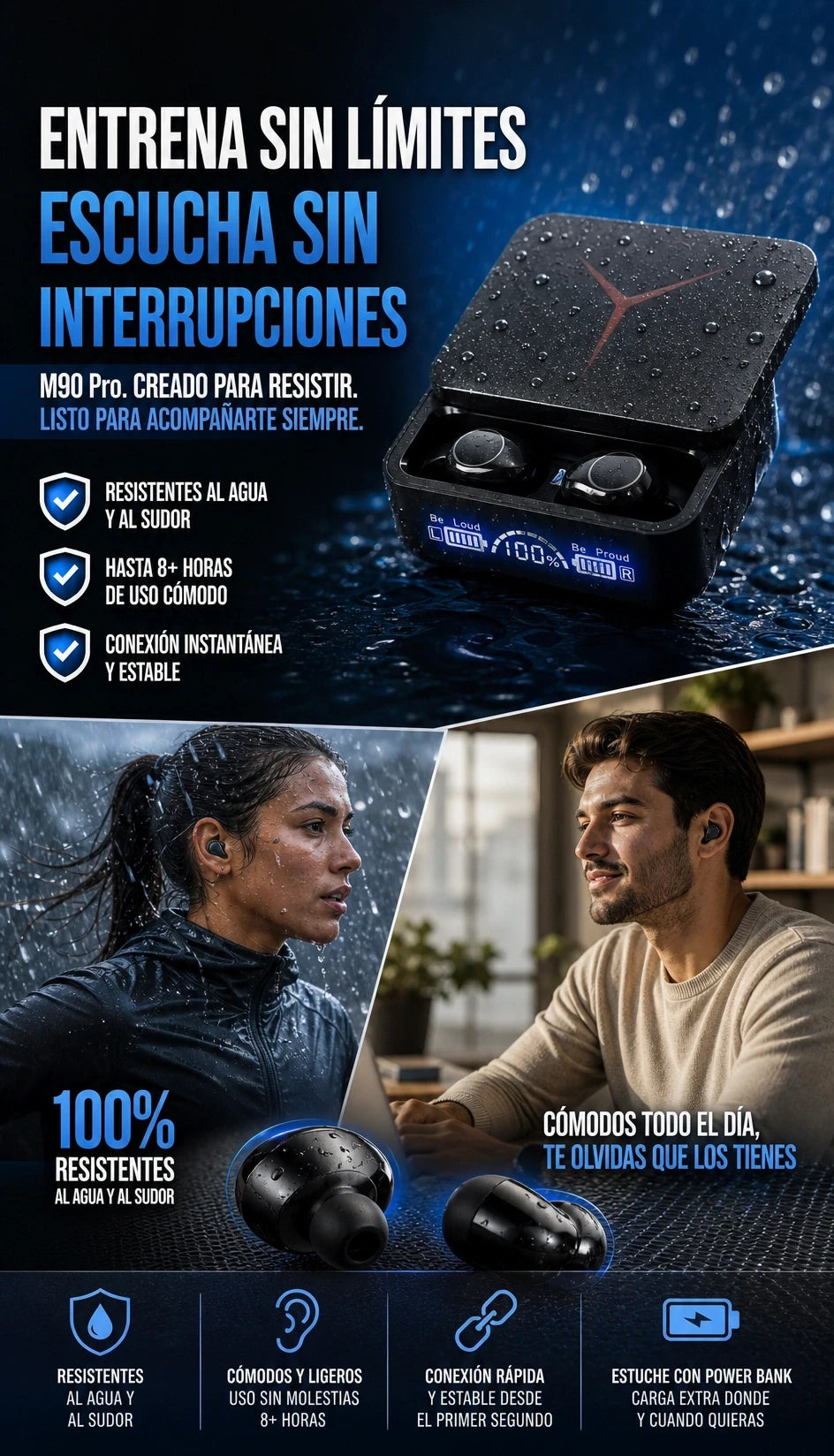 AUDIFONOS M90 PRO