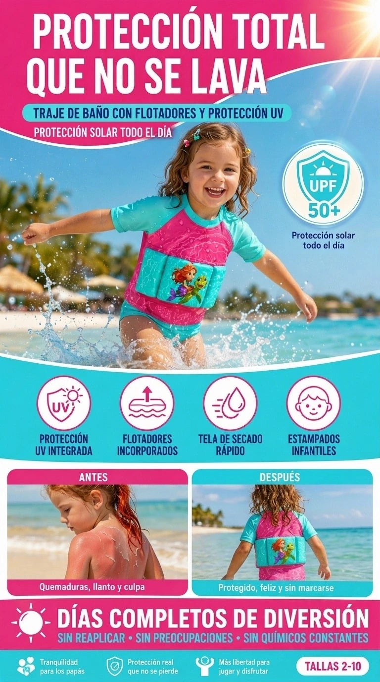 TRAJE DE BAÑO CON FLOTADOR INCLUIDO